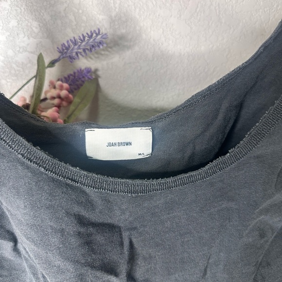 Joah Brown Sporty Crop Tank Top • Grey • M / L - Picture 4 of 5